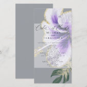 Vet Elegant Amethist Paarse Bloemen (Voorkant / Achterkant)