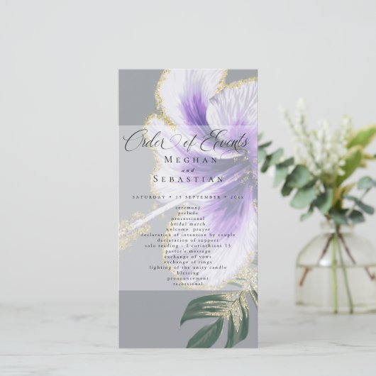 Vet Elegant Amethist Paarse Bloemen (Staand voorkant)