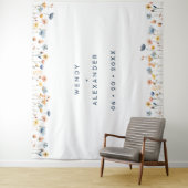 Vet Elegant Bloemen Bruiloft Achtergrond Wandkleed (In situ)