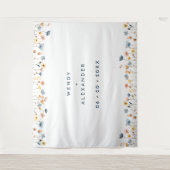 Vet Elegant Bloemen Bruiloft Achtergrond Wandkleed (Voorkant)