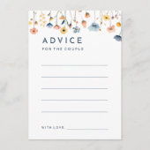 Vet Elegant Bloemen Bruiloft Advies Kaart (Voorkant)