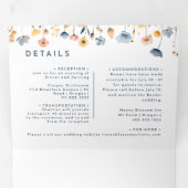 Vet Elegant Bloemen Bruiloft Alles in Een Drieluik Uitnodiging (Binnenzijde eerst)