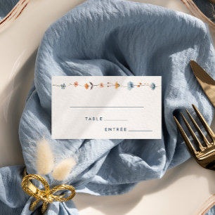 Vet Elegant Bloemen Bruiloft Entree Keuze Flat Plaatskaartje