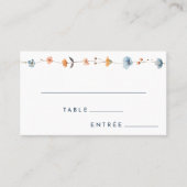 Vet Elegant Bloemen Bruiloft Entree Keuze Flat Plaatskaartje (Voorkant)