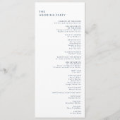 Vet Elegant Bloemen Bruiloft Flat Programmakaart (Achterkant)