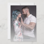 Vet Elegant Bloemen Bruiloft Foto Save The Date (Achterkant)