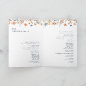 Vet Elegant Bloemen Bruiloft Gevouwen Programma (Binnen)