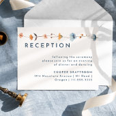 Vet Elegant Bloemen Bruiloft Receptie Informatiekaartje