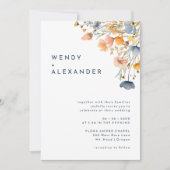 Vet Elegant Bloemen Bruiloft Uitnodiging (Voorkant)