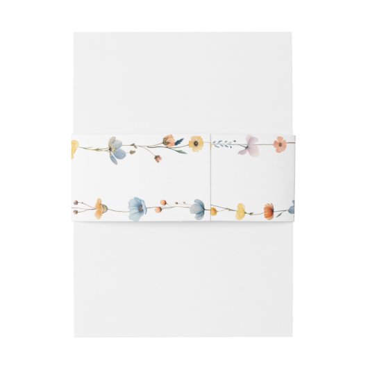 Vet Elegant Bloemen Bruiloft Uitnodigingen Wikkel (Achterkant Voorbeeld)