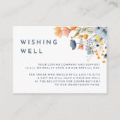 Vet Elegant Bloemen Bruiloft Wishing Well Informatiekaartje (Voorkant)