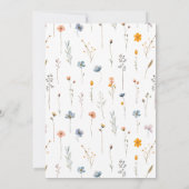 Vet Elegant Bloemen Monogram Crest Bruiloft Kaart (Achterkant)