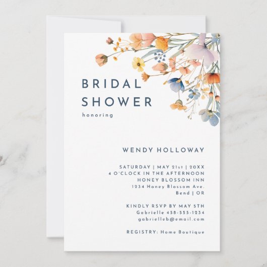 Vet Elegant Bloemen Vrijgezellenfeest Kaart (Voorkant)