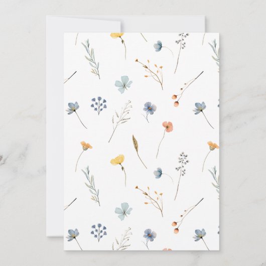 Vet Elegant Bloemen We zijn verloofd Verlovingsfee Kaart (Achterkant)