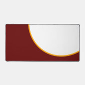 Vet Elegant Diep Rood Geel Curven Op Wit Bureaumat (Voorkant)