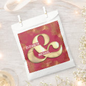 Vet Elegant Gold Pink Magenta Custom Weddena Bedankzakje (Geknipt)