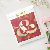 Vet Elegant Gold Pink Magenta Custom Weddena Bedankzakje (Gezegeld)