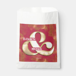 Vet Elegant Gold Pink Magenta Custom Weddena Bedankzakje