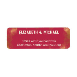 Vet Elegant Gold Pink Magenta Custom Weddena Etiket