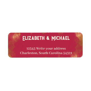 Vet Elegant Gold Pink Magenta Custom Weddena Etiket