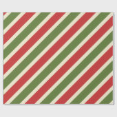 Vet Elegant Kerst Candy Cane Cadeaupapier (Vlak)
