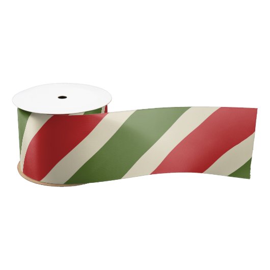 Vet  Elegant Kerst Candy Cane Satijnen Lint (Spoel)