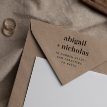 Vet Elegant Koppel Namen Bruiloft Retouradres