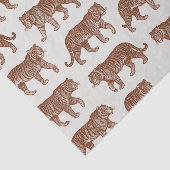 Vet Elegant Mahogany Wit Classic Tiger Tissuepapier (Detail)