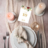 Vet Elegant Rood Goud Bloemen Monogram Bruiloft Kaart