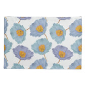 Vet Elegante Bloemen Waterverf Blauwe Poppies Kussensloop (Achterkant)