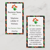 Vet en bloemig Visitekaartje (Voorkant / Achterkant)