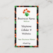 Vet en  bloemig Visitekaartje (Voorkant)