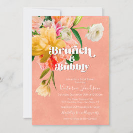 Vet en Bright Blooms Floral Brunch Kaart