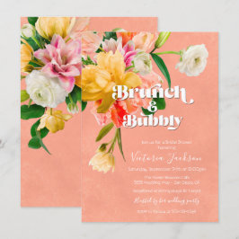 Vet en Bright Blooms Floral Brunch Kaart