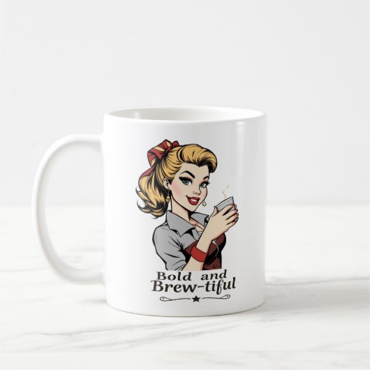 Vet en brouwbaar Sassy Retro Koffiemok (Links)