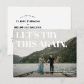 Vet en Cheeky Typografisch sparen de Nieuwe Datum Aankondigingskaart (Voorkant / Achterkant)