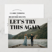 Vet en Cheeky Typografisch sparen een Nieuwe Datum Aankondigingskaart (Voorkant / Achterkant)