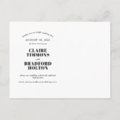 Vet en Cheeky Typographic Wedding Date Change Aankondigingskaart (Achterkant)