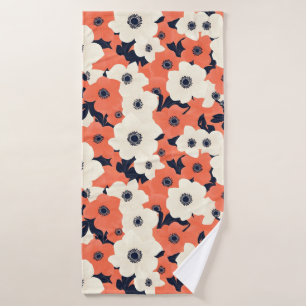 Vet en chique anemoon badhanddoek