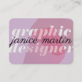 Vet en cursief Abstract grafisch Paars Visitekaartje (Voorkant)