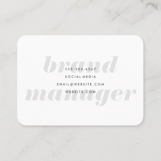 Vet en cursief Abstract grafisch Paars Visitekaartje (Achterkant)