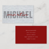 Vet en Cursief | Bakstenen Muur Visitekaartje (Voorkant / Achterkant)