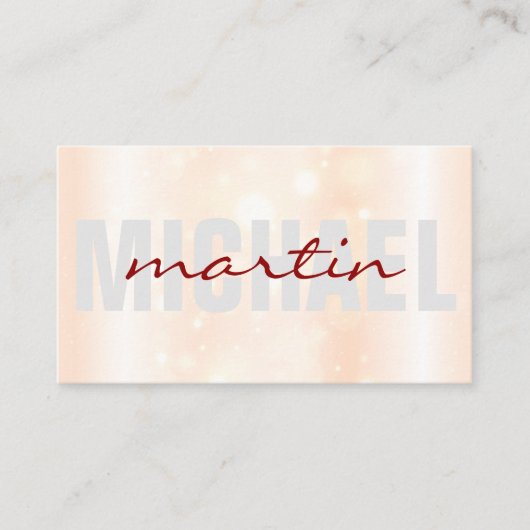 Vet en Cursief | Glitter Achtergrond Visitekaartje (Voorkant)