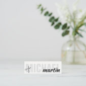 Vet en Cursief Tekst Salon Stylist Mini Visitekaartje (Staand voorkant)