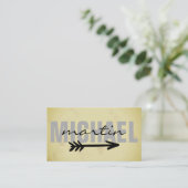 Vet en Cursief Tekstpijl Visitekaartje (Staand voorkant)