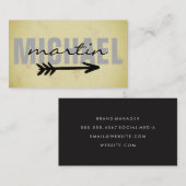 Vet en Cursief Tekstpijl Visitekaartje (Voorkant / Achterkant)
