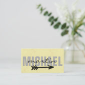 Vet en Cursief Tekstpijl Visitekaartje (Staand voorkant)