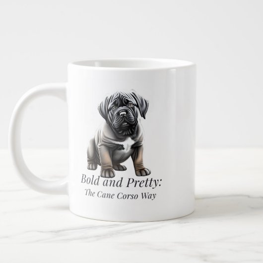 Vet en : de Cane Corso Grote Koffiekop (Links)