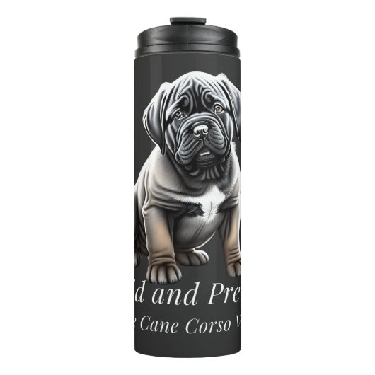 Vet en : de Cane Corso Thermosbeker (Voorkant)