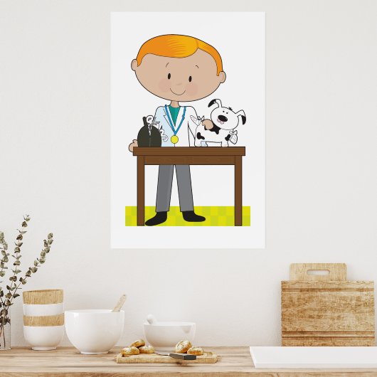 Vet en Dog Poster (Keuken)